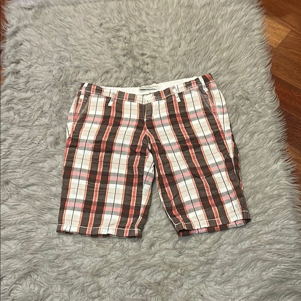 Abercrombie and fitch vintage y2k plaid Bermuda shorts‎